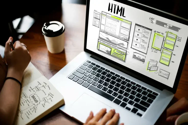 A timeline depicting the evolution of web design in Sri Lanka, starting with basic HTML websites in the 1990s and progressing to modern responsive web design.