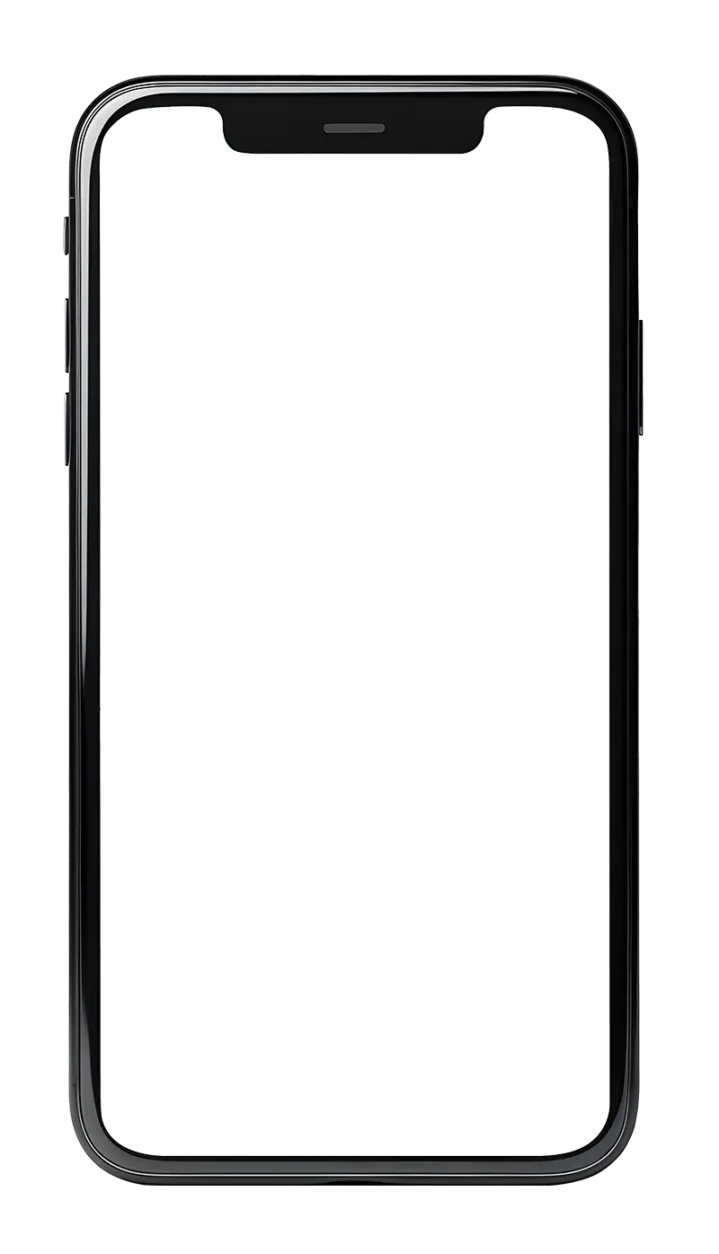 Modern smartphone with a blank screen, symbolizing responsive web design for mobile devices.